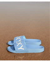 The Roxy Womens Slippy II Sliders in Baha Blue