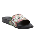 The Roxy Womens Slippy II Sliders in Black, Pink & Soft Lime