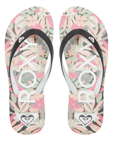 The Roxy Womens Tahiti VII Flip Flops in Black, Pink & Soft Lime