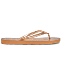 The Roxy Womens Viva Sparkle Flip Flops in Bronze