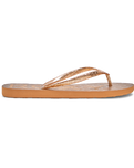 The Roxy Womens Viva Sparkle Flip Flops in Bronze