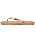 The Roxy Womens Viva Sparkle Flip Flops in Bronze