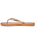 The Roxy Womens Viva Sparkle Flip Flops in Bronze