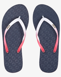 The Roxy Womens Viva Gradient Flip Flops in Navy & Orange