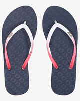 The Roxy Womens Viva Gradient Flip Flops in Navy & Orange