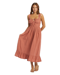 The Roxy Womens Paradise Winds Dress in Cedar Wood