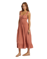 The Roxy Womens Paradise Winds Dress in Cedar Wood