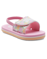 The Roxy Girls Girls Finn Flip Flops in White, Crazy Pink & Orange