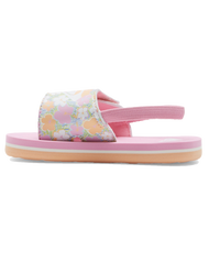 The Roxy Girls Girls Finn Flip Flops in White, Crazy Pink & Orange