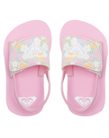 The Roxy Girls Girls Finn Flip Flops in White, Crazy Pink & Orange