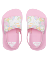 The Roxy Girls Girls Finn Flip Flops in White, Crazy Pink & Orange