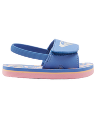 The Roxy Girls Girls Finn Flip Flops in Crazy Pink & Blue Radiance