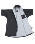 The Dryrobe Advance Short Sleeved in Black & Grey