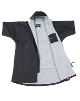 The Dryrobe Advance Short Sleeved in Black & Grey