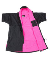 The Dryrobe Advance Short Sleeved (2022) in Black & Pink