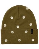 The RVCA Womens Embroidered Essential Beanie in Ermine