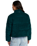 The RVCA Womens Eezeh Puffer Jacket in Ponderosa Pine