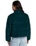 The RVCA Womens Eezeh Puffer Jacket in Ponderosa Pine