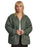 The RVCA Non Negotiable Reversible Jacket in Olive | Available at Anns Cottage