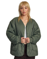 The RVCA Non Negotiable Reversible Jacket in Olive | Available at Anns Cottage