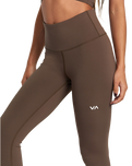 The RVCA Womens Superbad Leggings in Major Brown