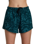 The RVCA Womens VA Essential Yogger Sport Shorts in Lotus