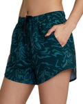 The RVCA Womens VA Essential Yogger Sport Shorts in Lotus