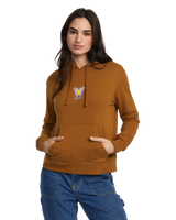 The RVCA Womens So Fly Hoodie in Workwear Brown