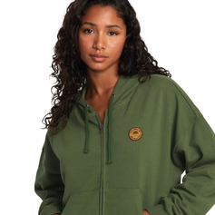 The RVCA Womens Court Hoodie in Leaf