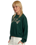 The RVCA Womens Ivy League Sweatshirt in Pine Needle