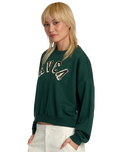 The RVCA Womens Ivy League Sweatshirt in Pine Needle