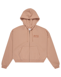 The RVCA Womens Court Zip Hoodie in Warm Taupe