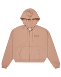 The RVCA Womens Court Zip Hoodie in Warm Taupe