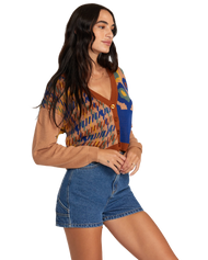 The RVCA Womens Happy Hour Cardigan in Multi