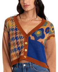 The RVCA Womens Happy Hour Cardigan in Multi