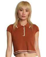 The RVCA Womens Jules Sweater Top in Mocha