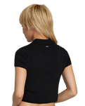 The RVCA Womens Past Due Sweater Top in Black