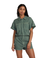 The RVCA Womens Cadet Playsuit in Jade