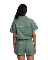 The RVCA Womens Cadet Playsuit in Jade