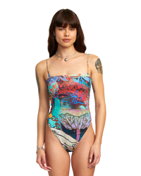 The RVCA Womens Sage Tubular Swimsuit in Multi