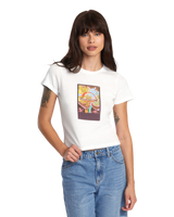 The RVCA Womens Sage T-Shirt in Vintage White