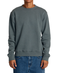 The RVCA Mens Dayshift Sweatshirt in Balsam Green