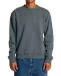 The RVCA Mens Dayshift Sweatshirt in Balsam Green