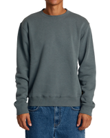 The RVCA Mens Dayshift Sweatshirt in Balsam Green