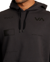 The RVCA Mens Radiate Hoodie in Washed Black