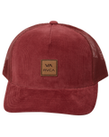 The RVCA Mens VA ATW Cord Trucker Cap in Wine