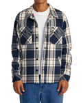 The RVCA Mens Flight Risk Shirt Jacket in Moody Blue