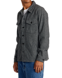 The RVCA Mens Flight Risk Shirt Jacket in Smoke Heather