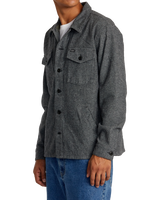 The RVCA Mens Flight Risk Shirt Jacket in Smoke Heather