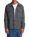 The RVCA Mens Flight Risk Shirt Jacket in Smoke Heather